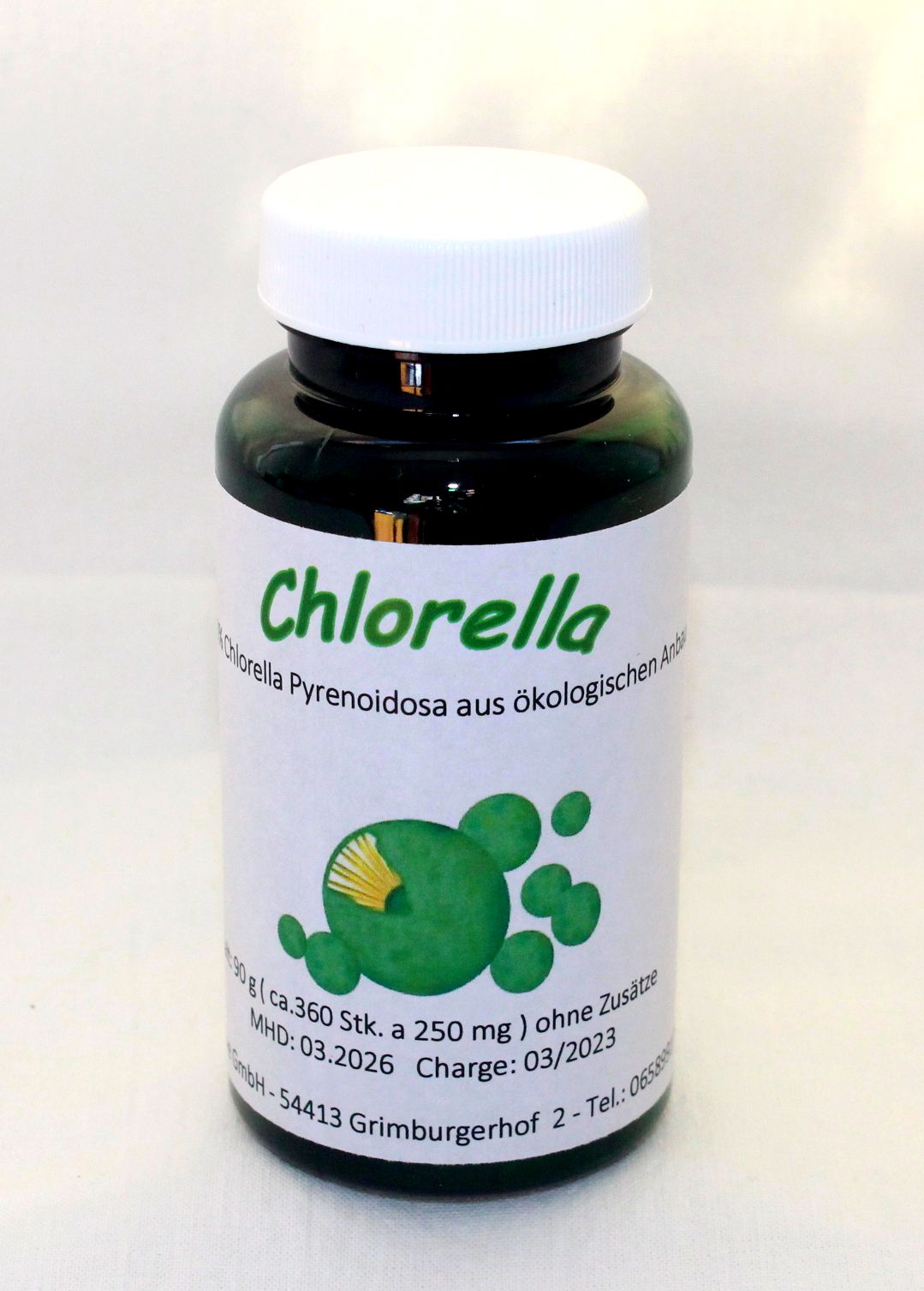 90g Bio Chlorella Algen Presslinge "pyreneidosa"